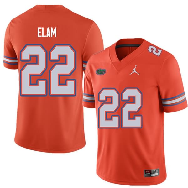 Men's NCAA Florida Gators Matt Elam #22 Stitched Authentic Jordan Brand Orange College Football Jersey STD0565EP